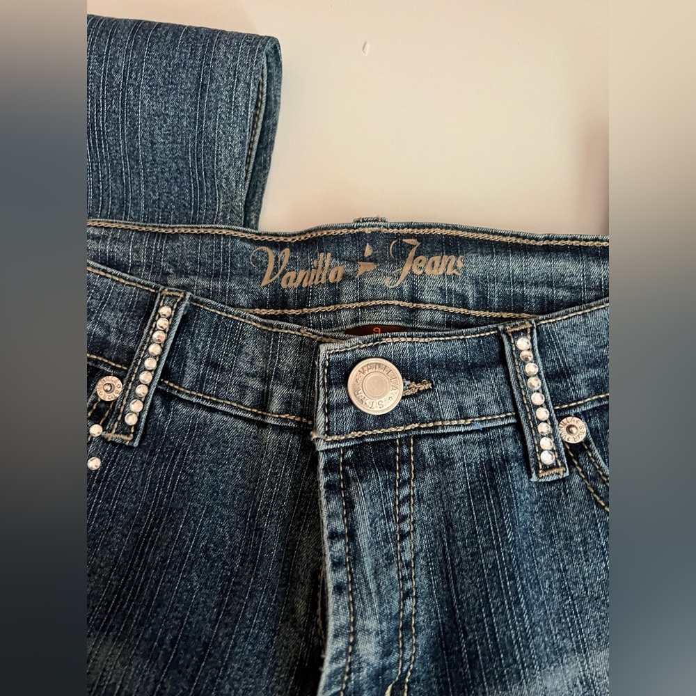 bootcut low rise vintage vanilla jeans! worn once and originally $70! size s-m - Picture 5 of 5